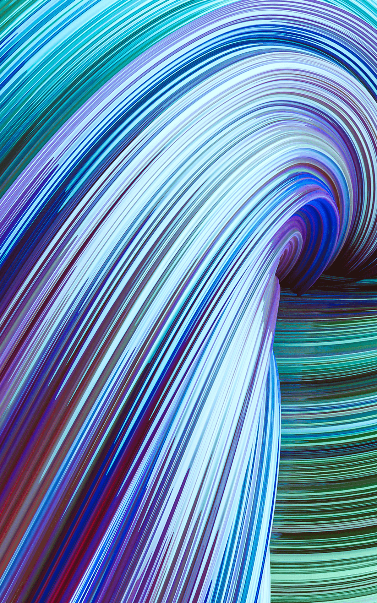 3D abstract c4d rainbow spirals