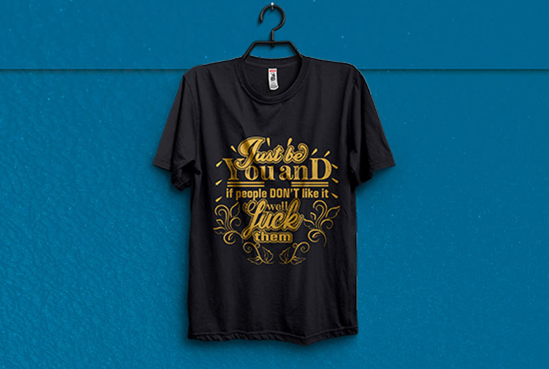 There are a typography t-shirt design.