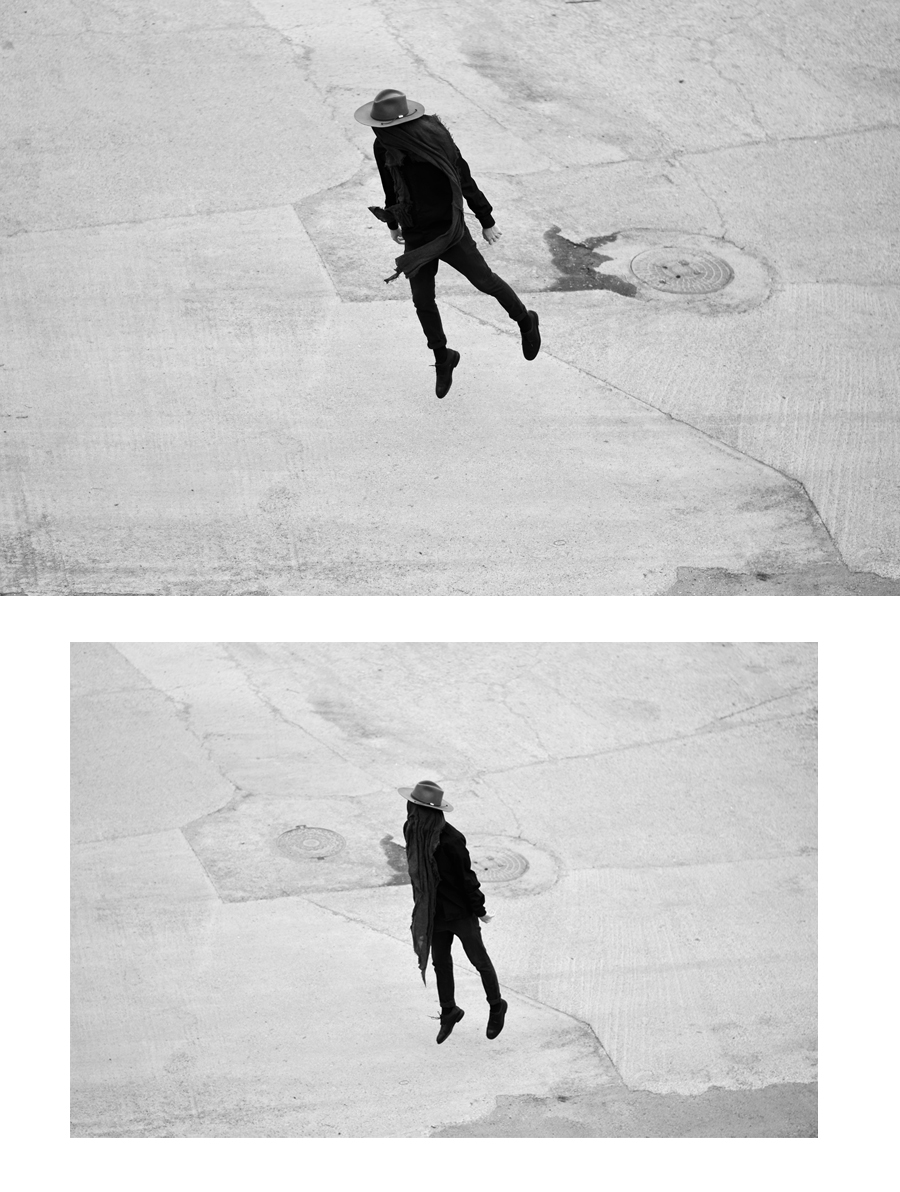 faceless model man conceptual scarf hidden black White dark abstract Nature city mind escape cover