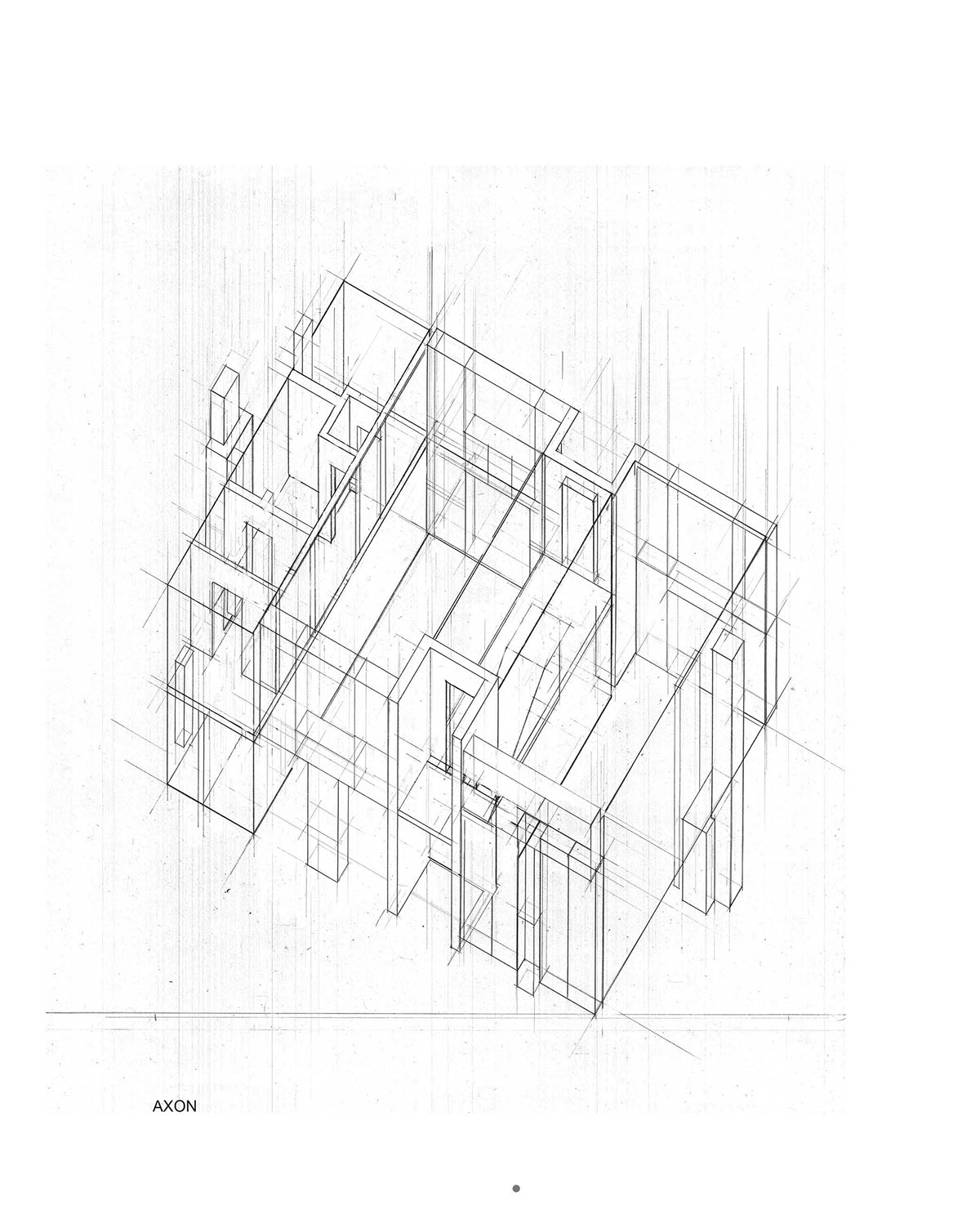 Adobe Portfolio architecture tulane louis kahn diagram model esherick Pennsylvania house Axon Drafting