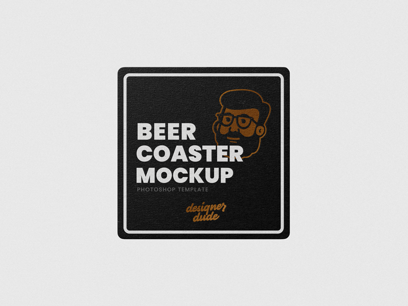 Beer Coaster Mockup Template Free Download
