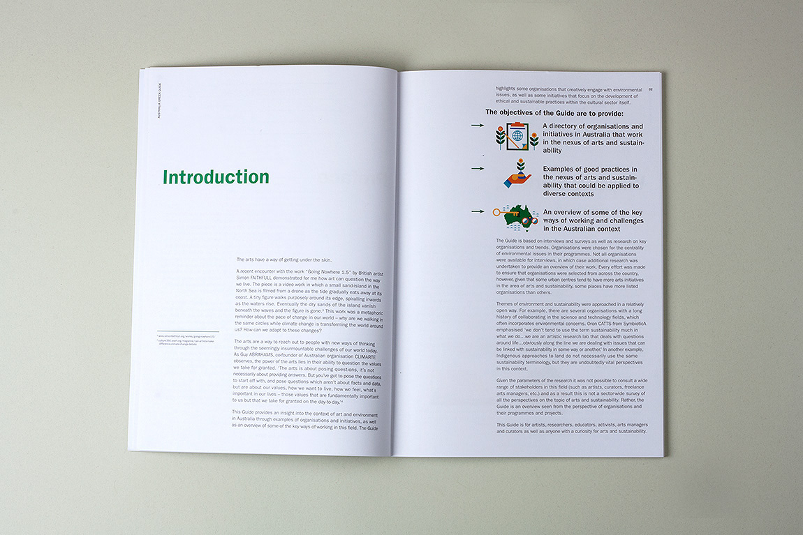 editorial design  Sustainability australia guide Australia print design  print