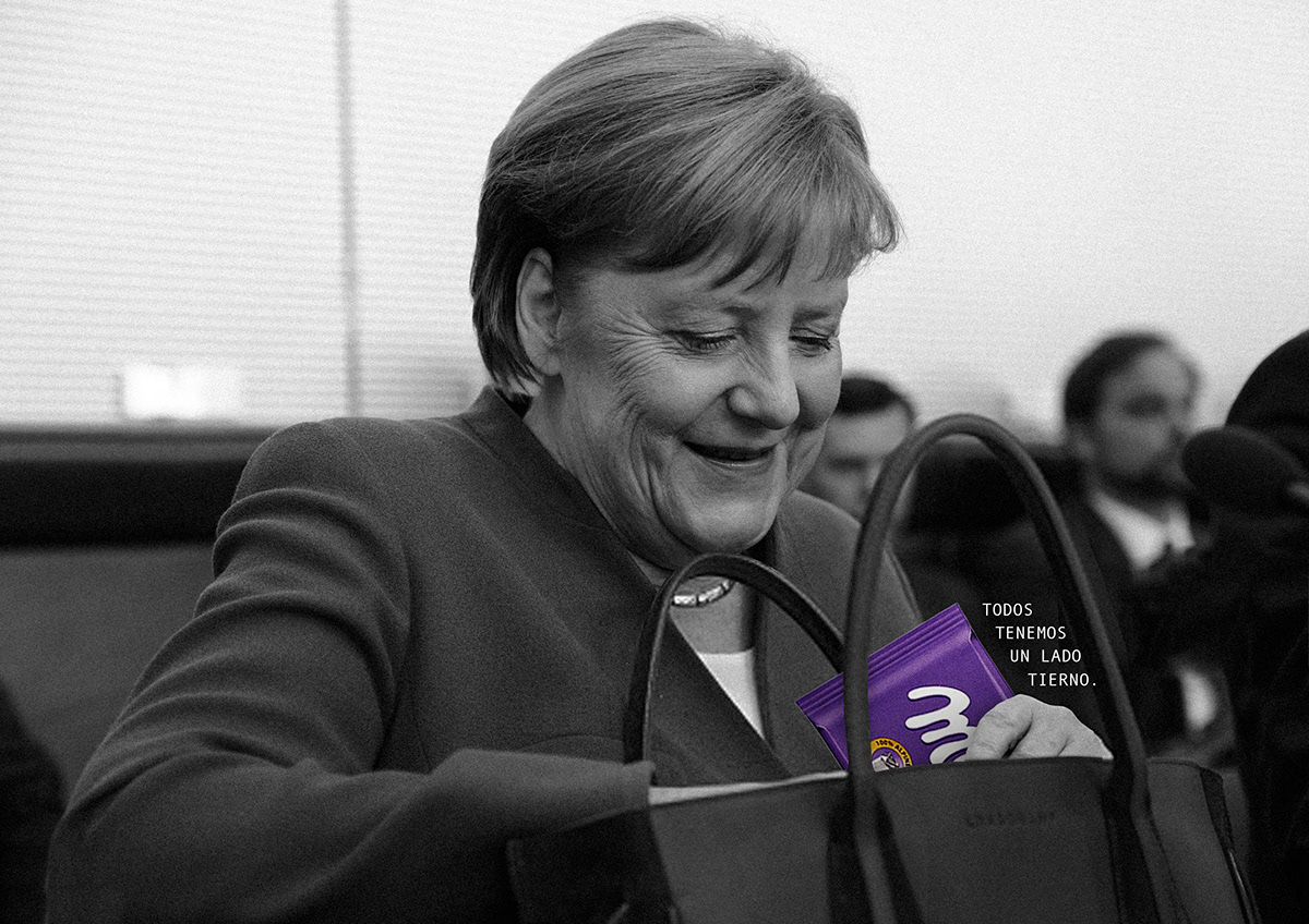 Advertising  creatividad grafica kim Merkel milka publicidad Trump design idea