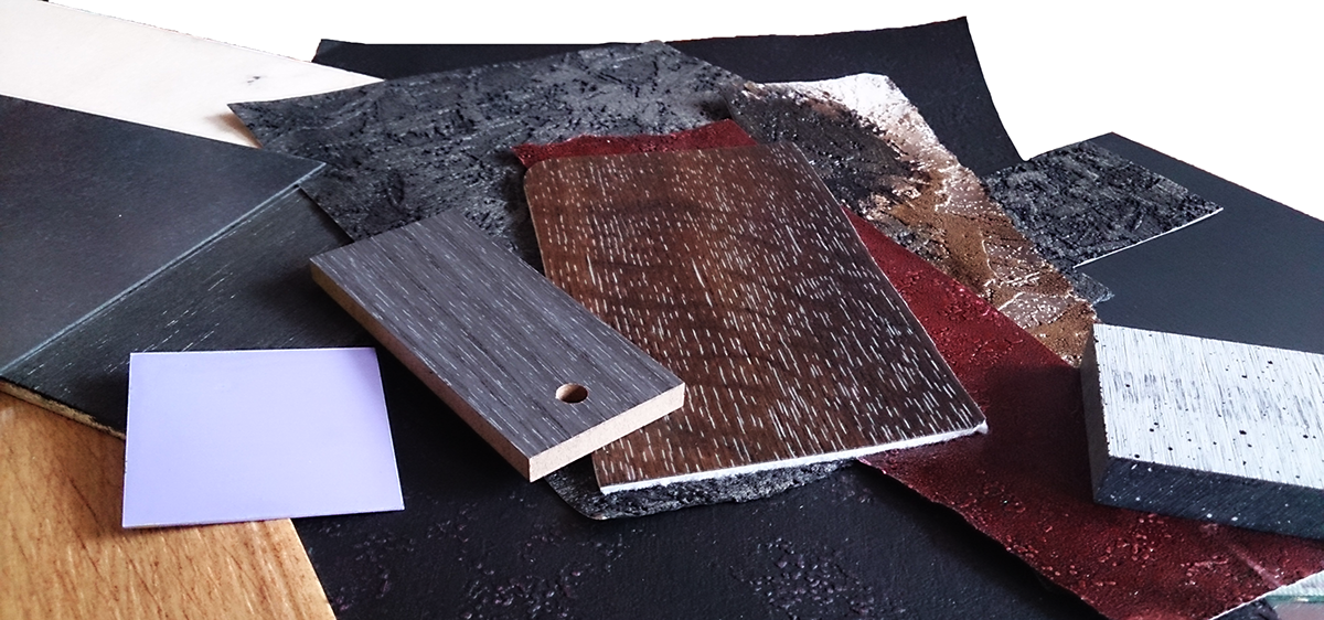 maier finalist Competition design car Interior automotive   colour and trim materials black purble wood material mate