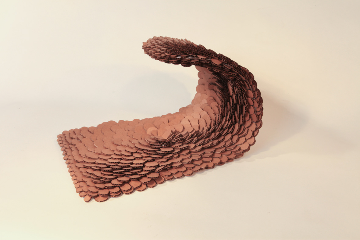 wave 3D pattern wrok in progress progress cardboard Form texture