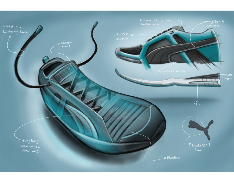 puma tennis footwear design