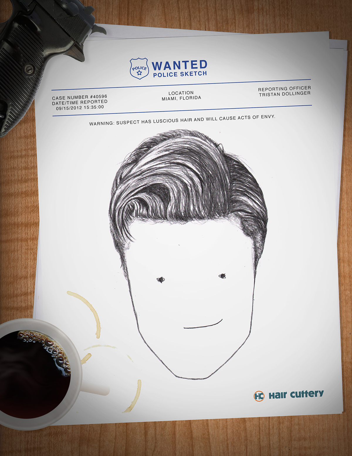 hair hair cuttery funny silly police wanted