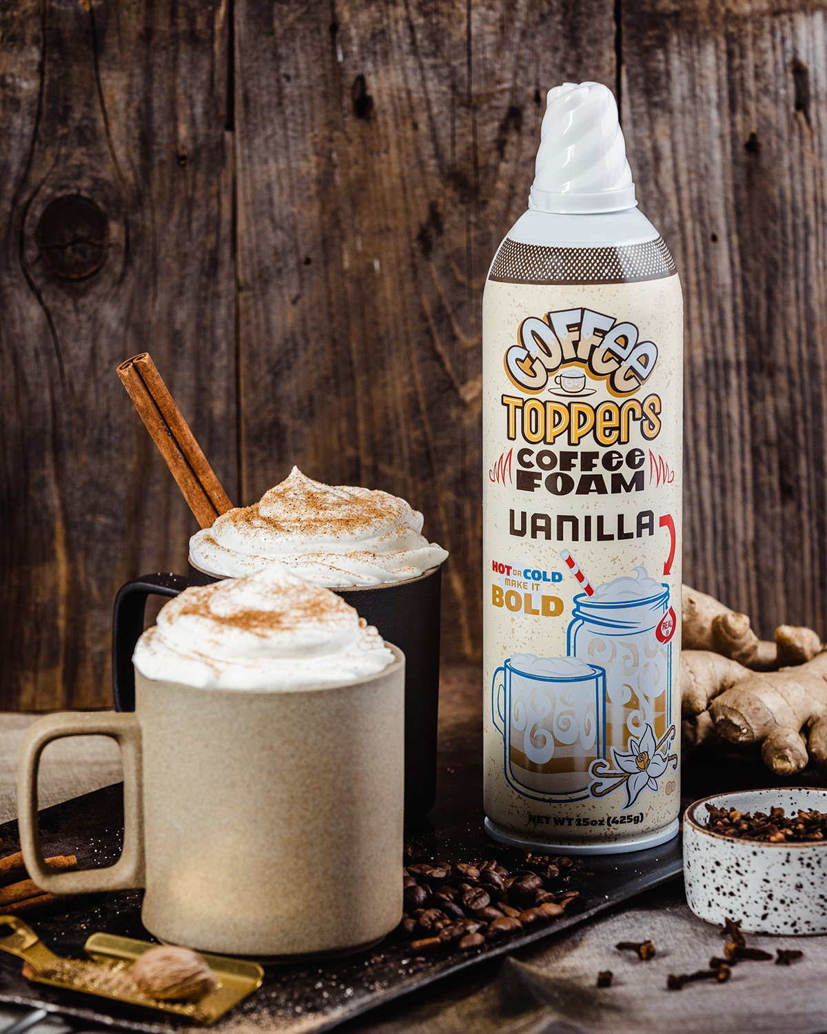 branding  Coffee Coffee toppers whipped cream