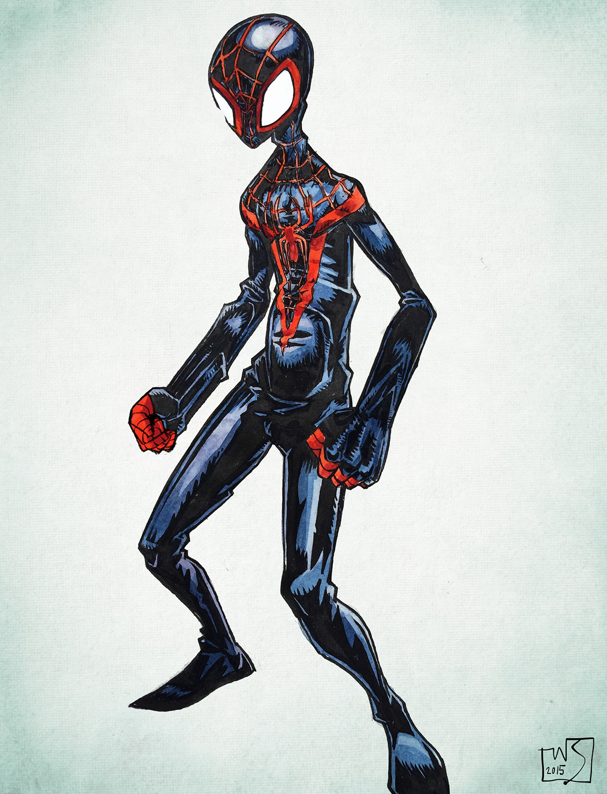 spiderman MilesMorales new Ultimate watercolour SuperHero