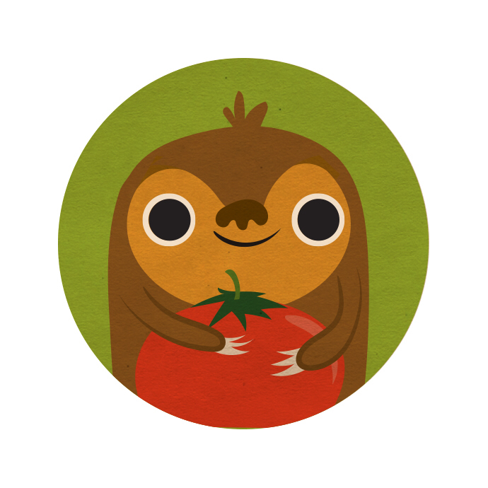 sloth art vector cute Packaging etsy magnets nomnomnon