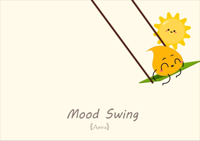 animation  motion graphics  Mood swing ILLUSTRATION  gif digital swing happy sad cute