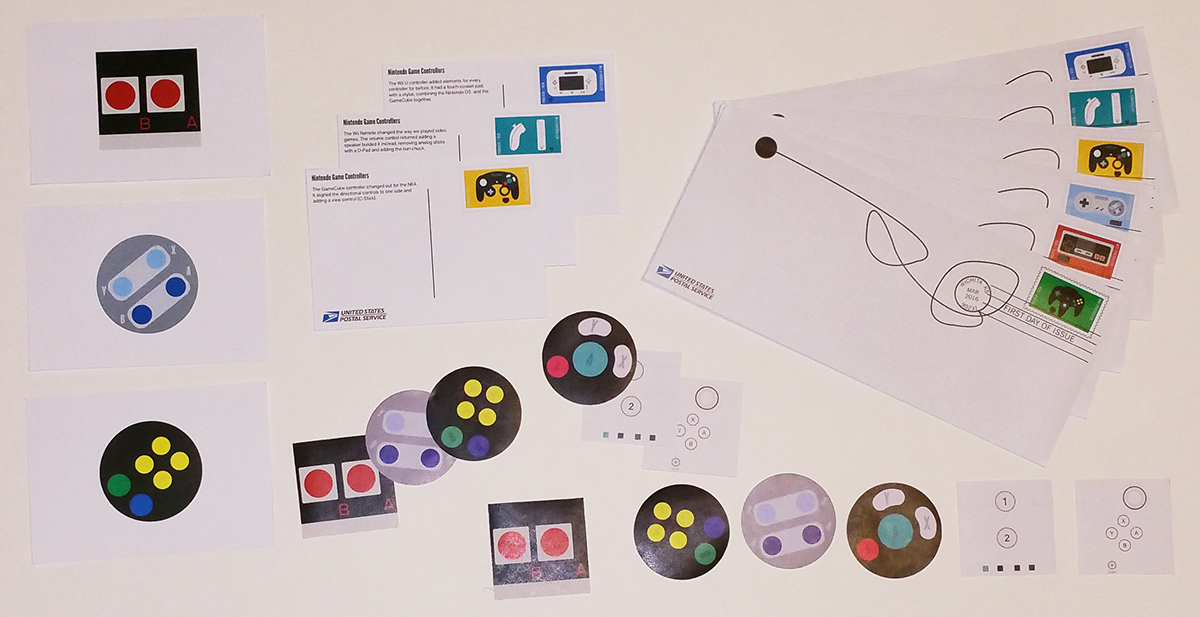 Nitendo stamp series Video Games controllers