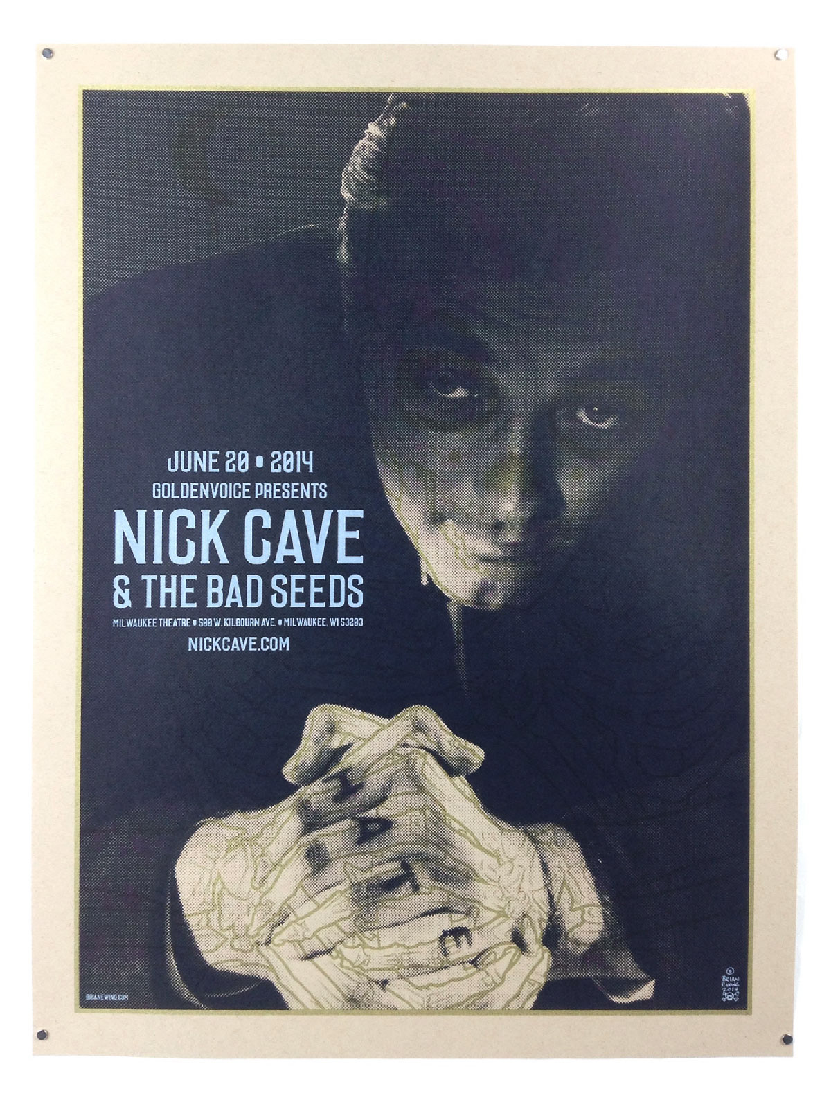 brian ewing nick cave GigPoster Robert Mitchum silkscreen Silkscreened Poster print serigraph silk screen