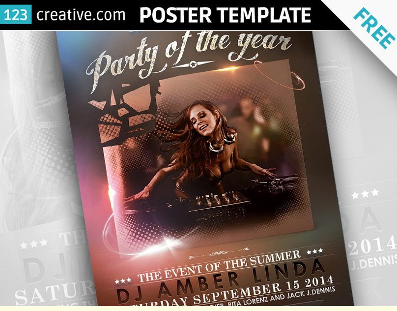 party poster free event poster free party poster download Photoshop template free psd flyer free poster design download flyer template free poster template free