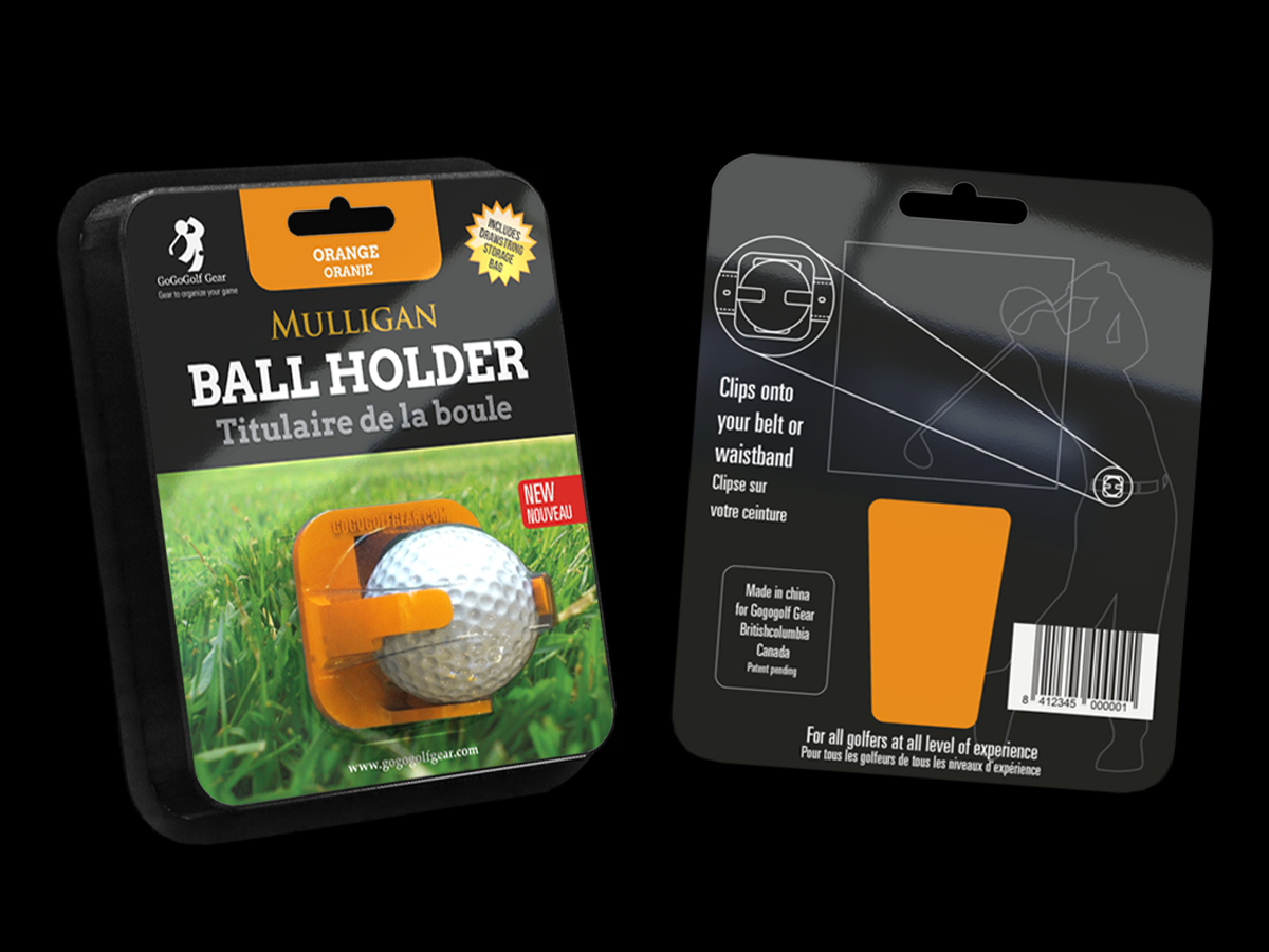 golf Blister black orange holder ball