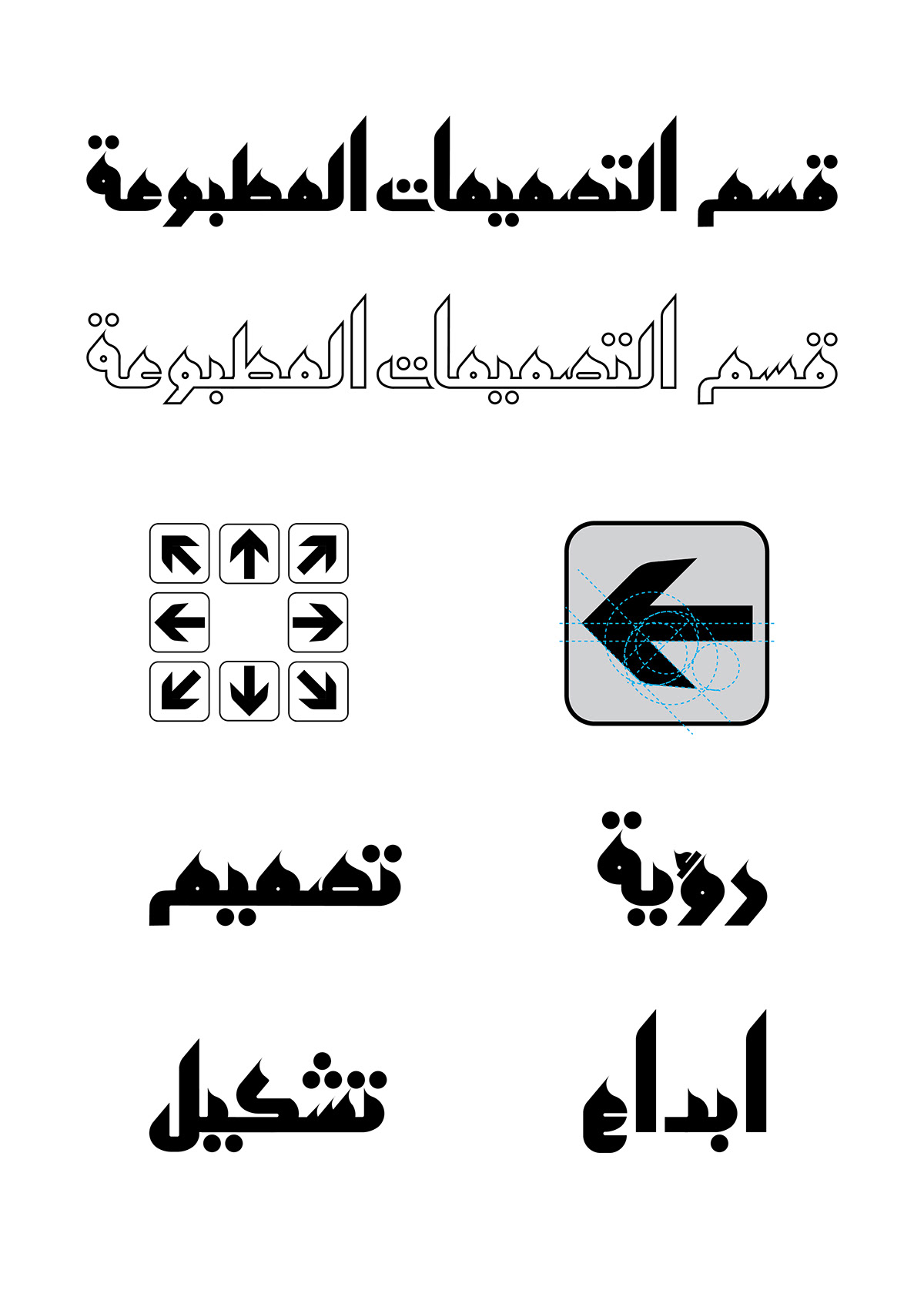 كاليجرافي أبجدية عربية حروف تكوين حروف