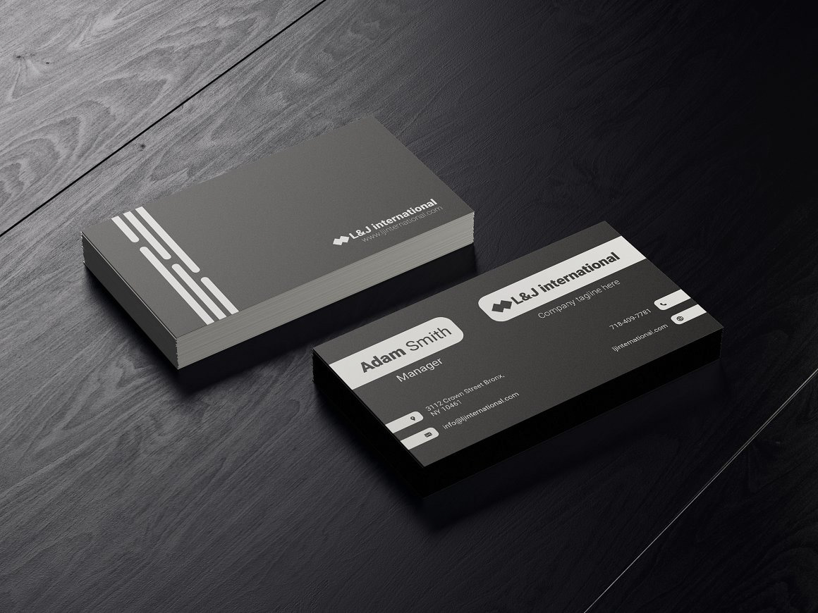 business card business card minimalist blackstone Dark Design yellow dark background modern printable