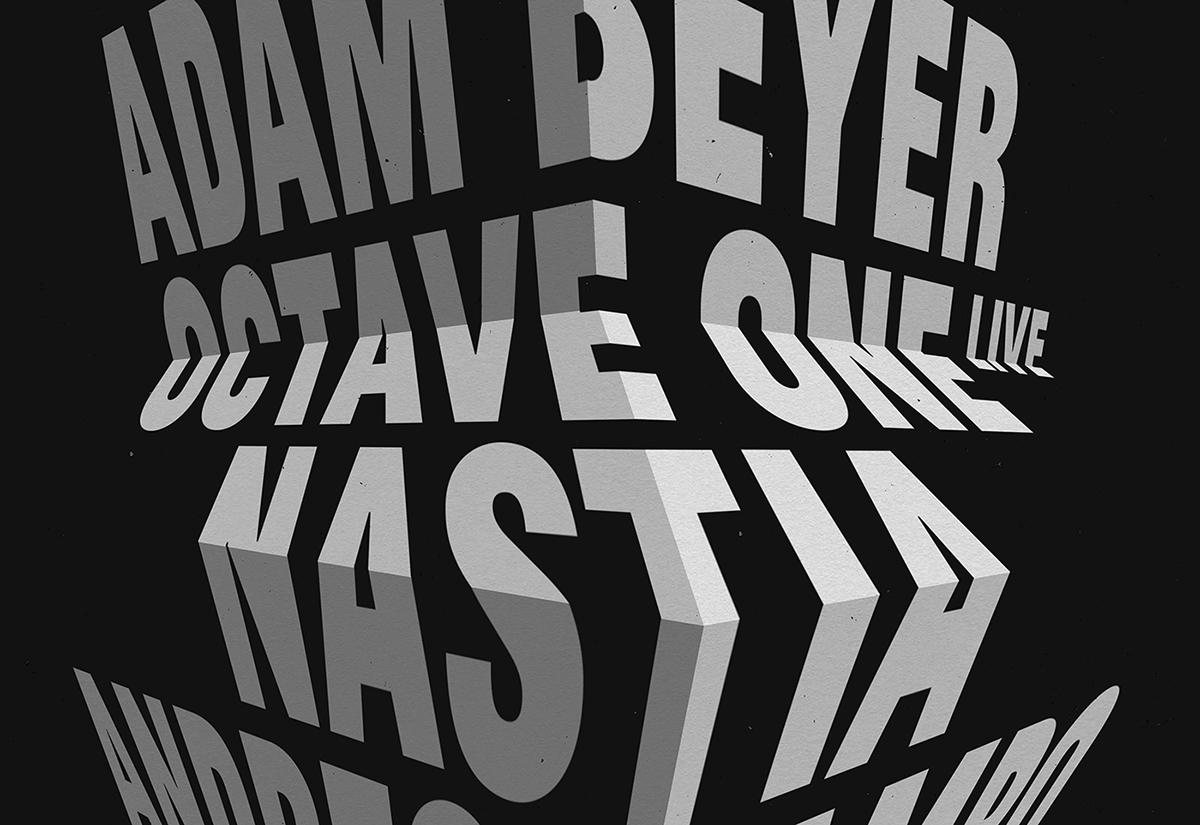 music techno poster Adam Beyer barcelona electronic lineup house editorial flyer