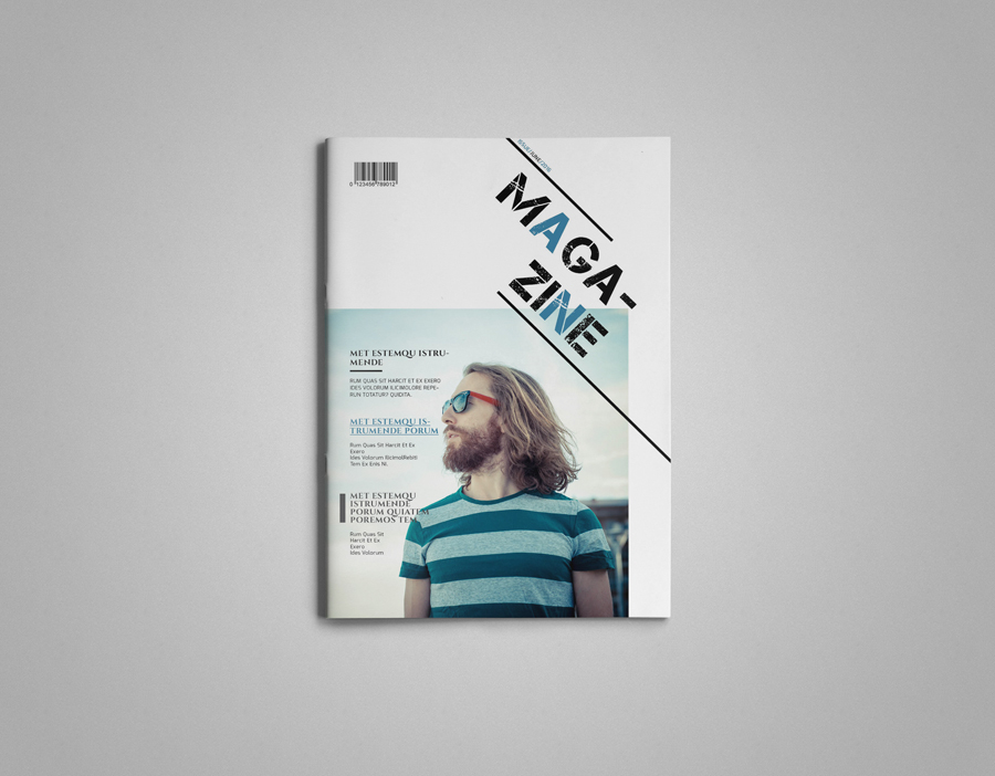 InDesign magazine template Multipurpose clean simple minimal a4 letter magazine clean layout