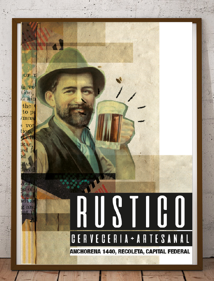 design bar pub cerveceria branding  Rustico