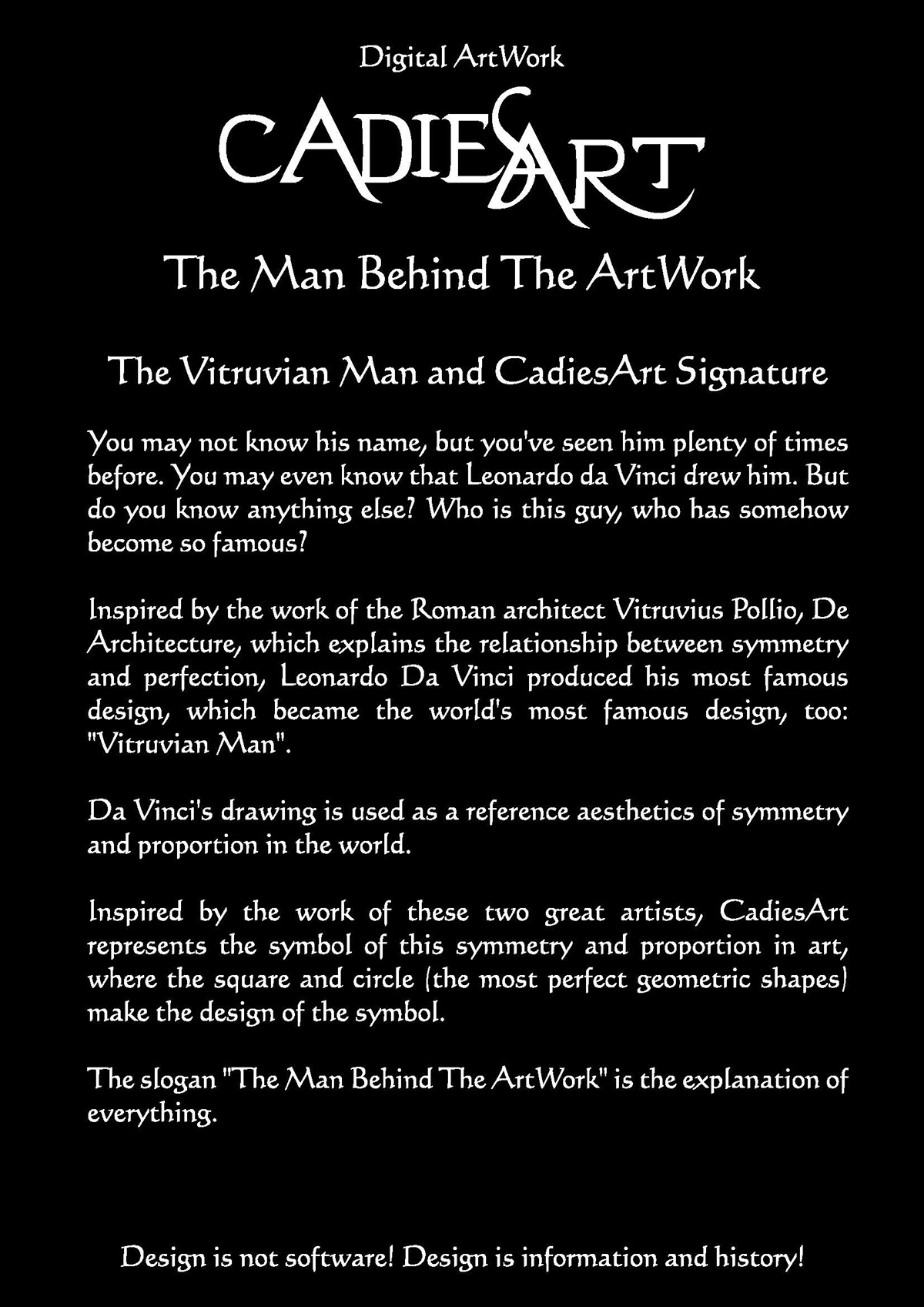 CadiesArt Digital Artwork Da Vinci Vitruvian man