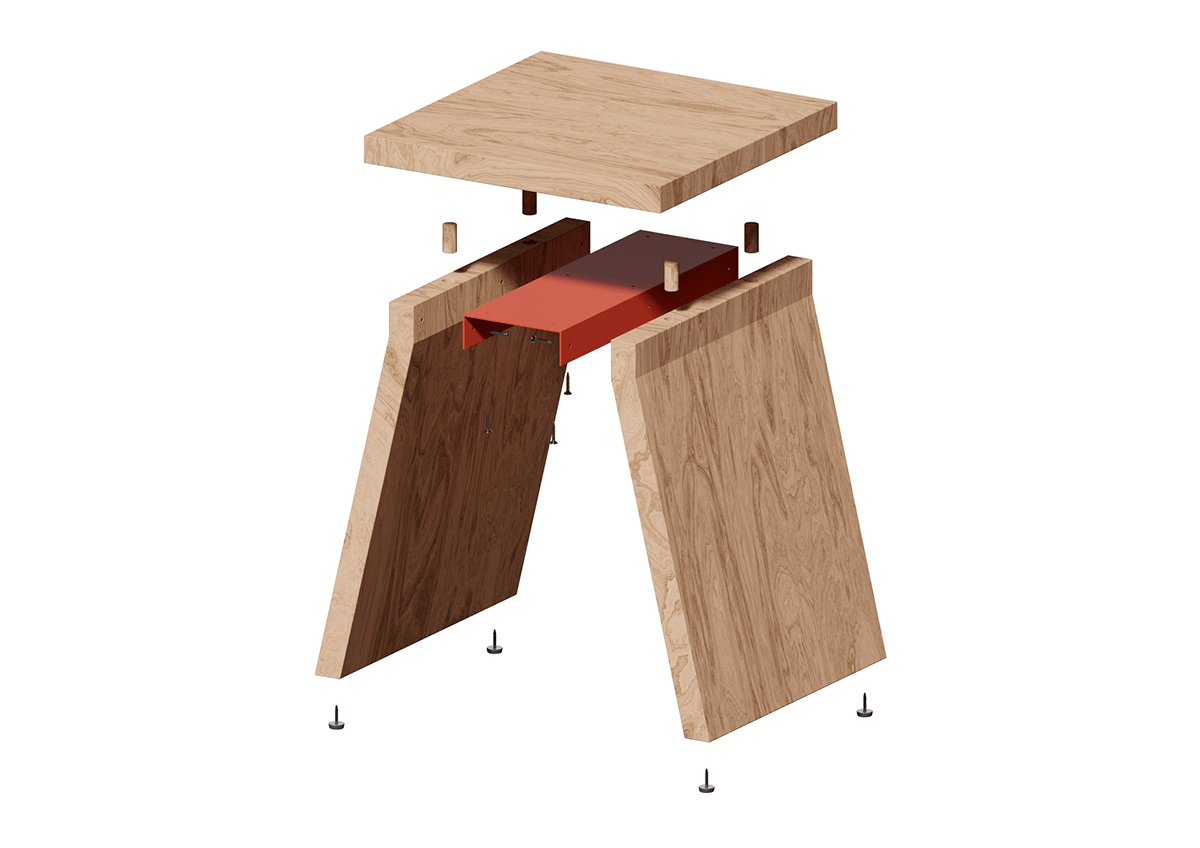 ArtFurniture chair concept design furniture furniture design  industrial design  product stool wood