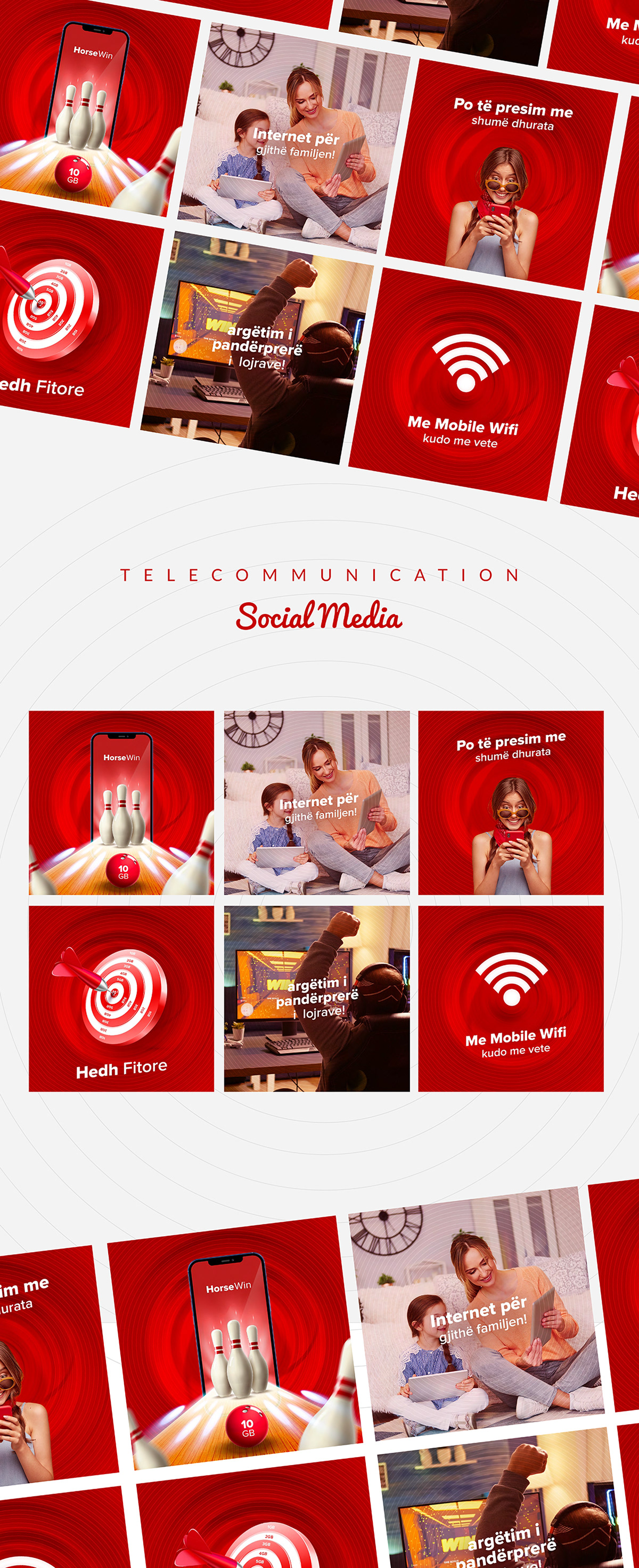 Telecommunication Advertising  Social media post Socialmedia instagram marketing   brand identity visual mobile Digital Art 