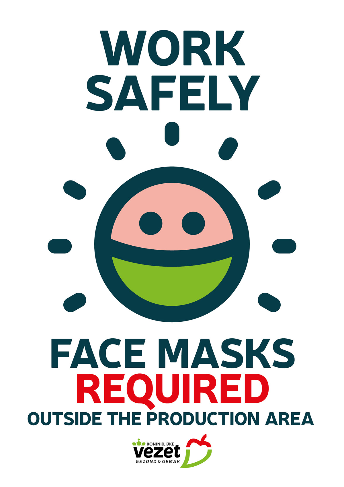 Face mask Internal Communication work safely
