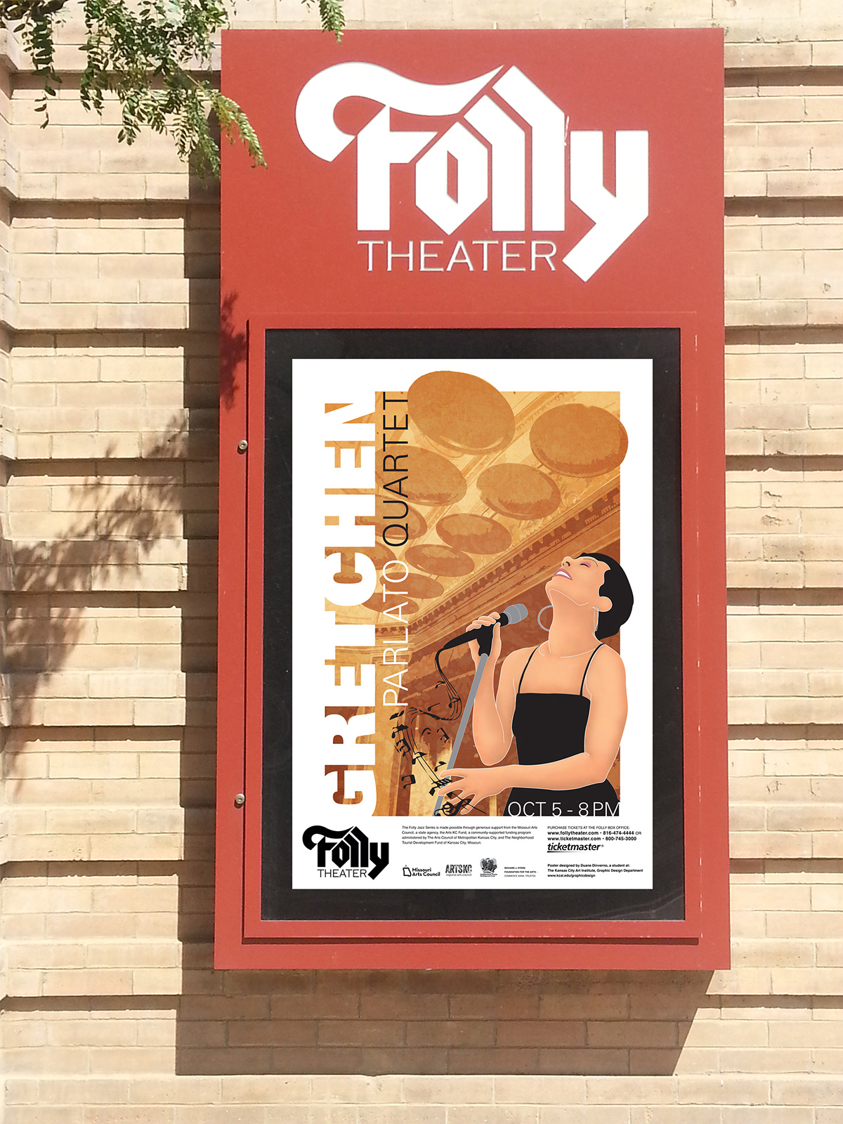 poster jazz folly theater Gretchen Parlato Quartet billboard motion graphic