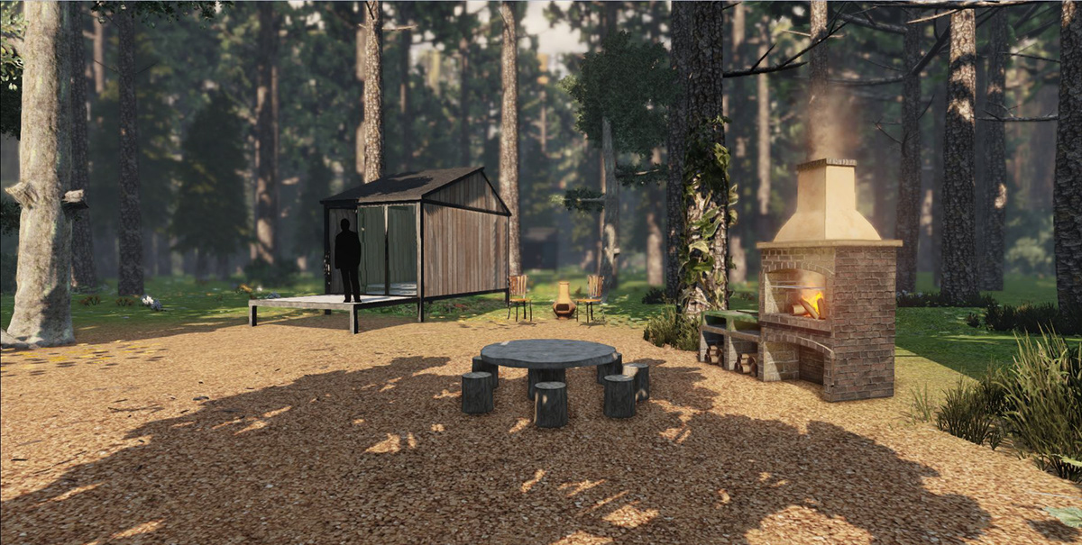 3D environment. 3d mdoeling 3D Objects forest 3d render Architectural render UDK Maya foliage