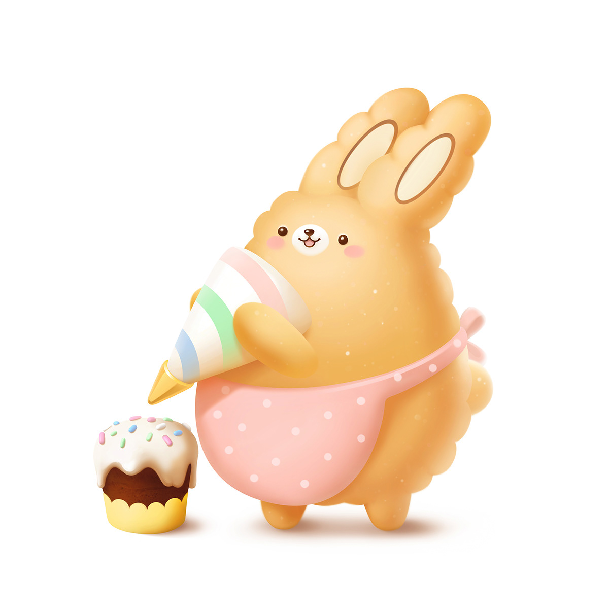 Character design  cute Digital Art  Easter easter bunny gift rabbit 2д вк vkontakte