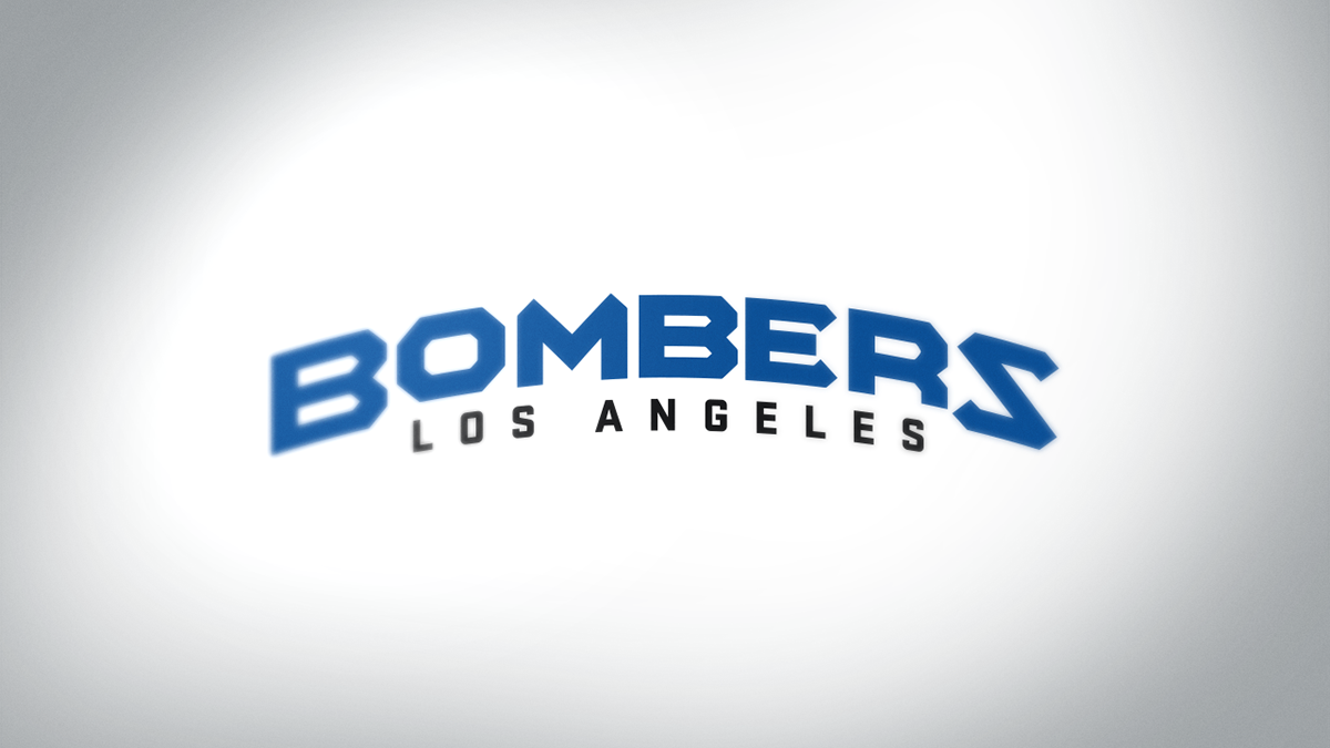 A11FL Los Angeles football sports bombers Sports Branding logos uniform Helmet identity