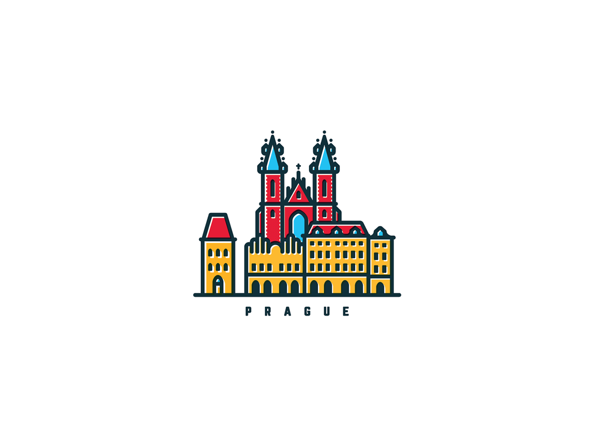 city buildings slovakia poland Czech Republic austria Europe ILLUSTRATION  architecture Illustrator