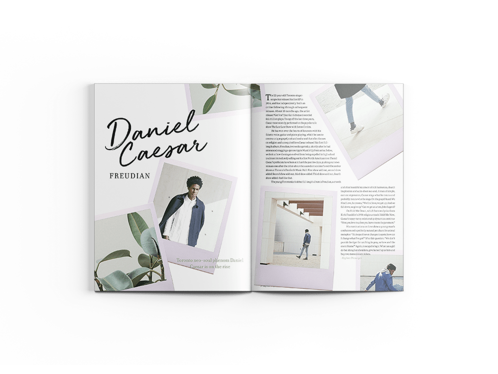 CD packaging Layout Design Packaging album cover minimal Daniel Caesar Album design magazine editorial design 