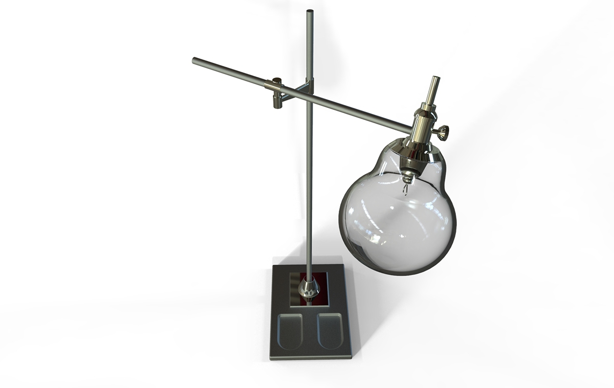 Fly fishing fly tying design Desk lamp light Lamp SCAD Solidworks software keyshot