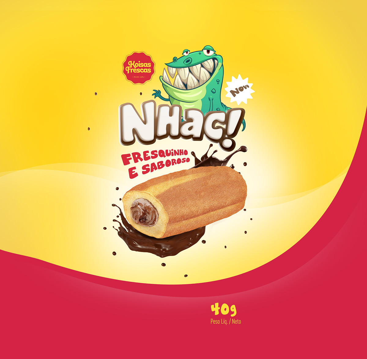 muffin snack Food  package kid Dinosaur press packing Nhac Curitiba