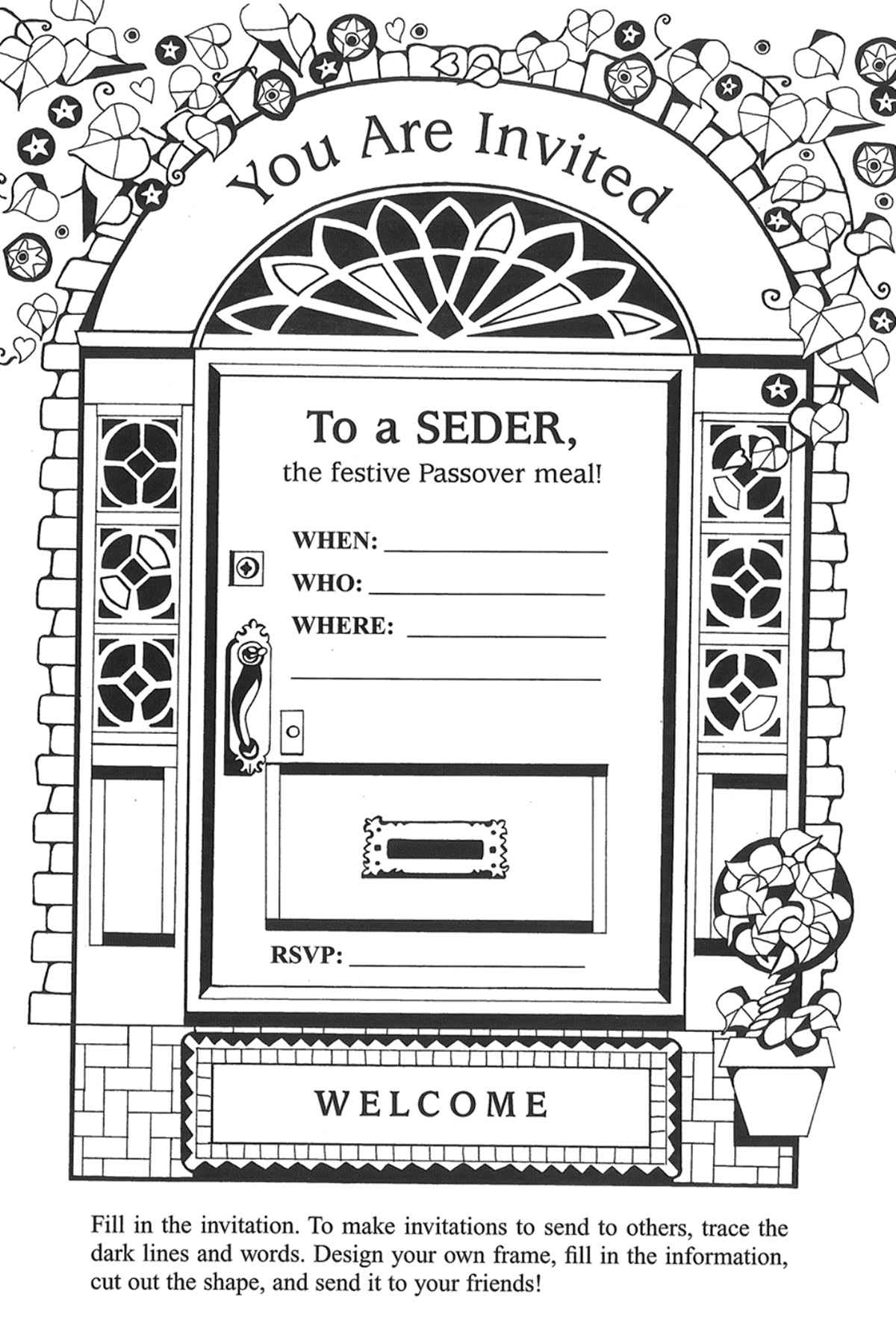 Passover seder activity book