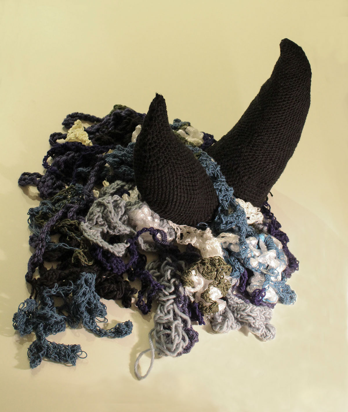 crochet time beak Squid squid beak yarn fibers