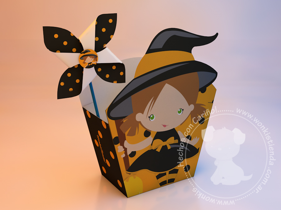 cajas 3d Halloween kit imprimible golosinas caja candy bar