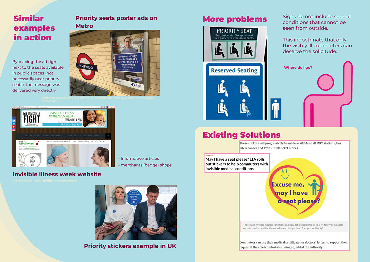 design thinking disability graphic design  metro public transport singapore Solidarity Visual Communication