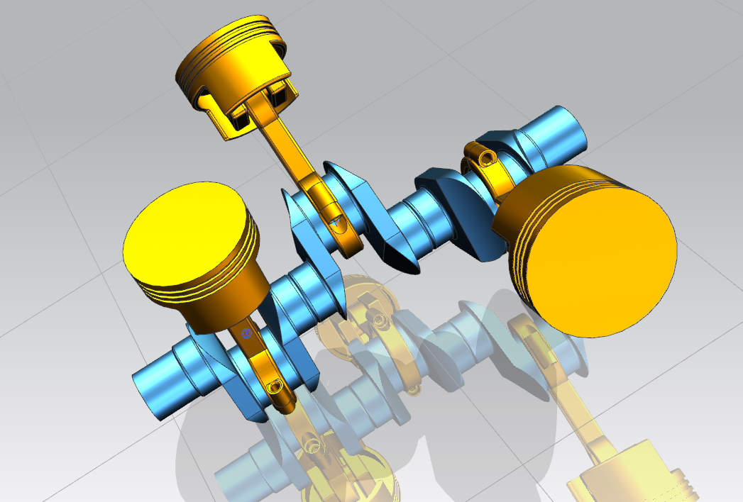 3D 3D Modelling car connecting rod crankshaft engine Engineering  mechanical Piston rendering