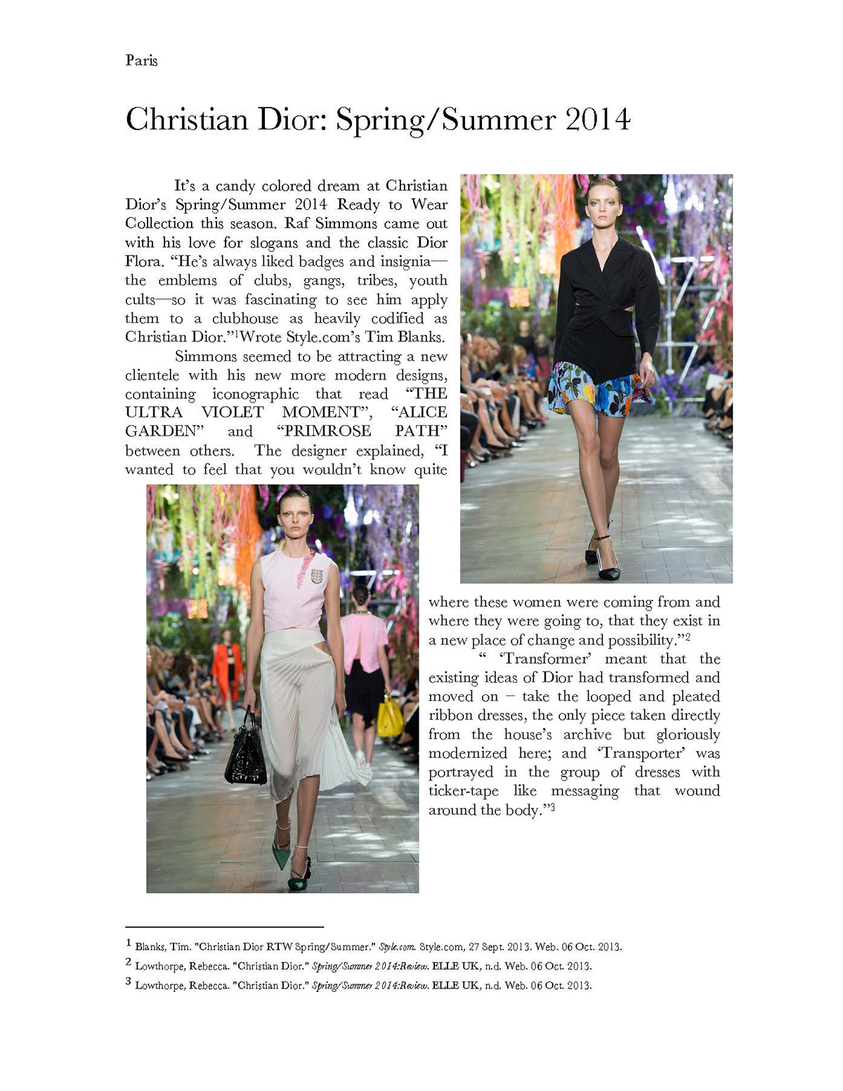 review fashion week Fashion School Spring summer Collection Dior valentino Alberta Ferretti DVF proenza schouler peter pilotto Burberry Dolce and Gabbana