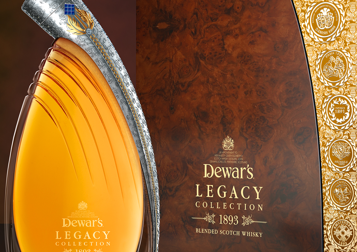3D Dewar's Whisky bottle