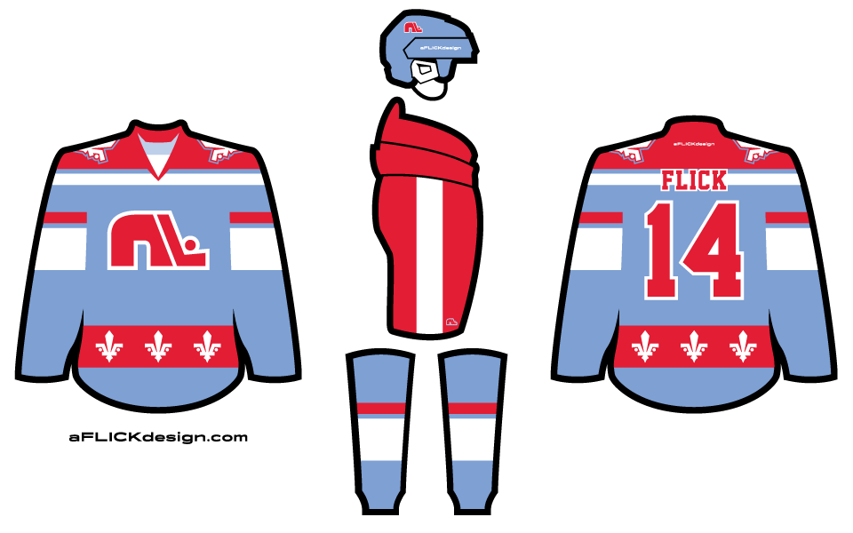 NHL Quebec Nordiques hockey uniform jersey sport fashion athletic apparel