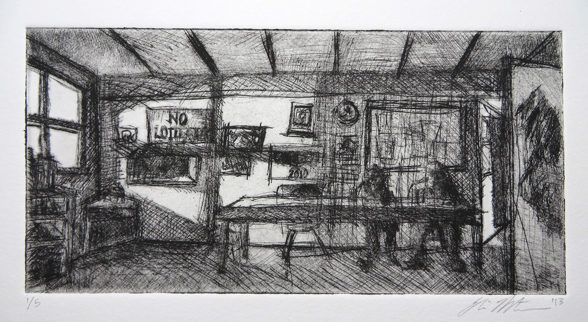 printmaking etching lithography silk screen institutional Interior Space 