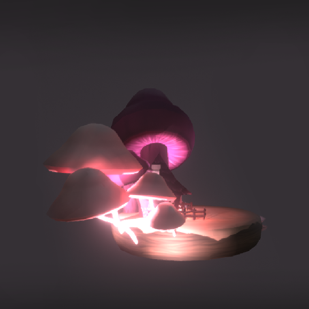 3D cabin environment fantasy gameart GameAsset glowingmushrooms Magic   Mushrooms Tinycabin