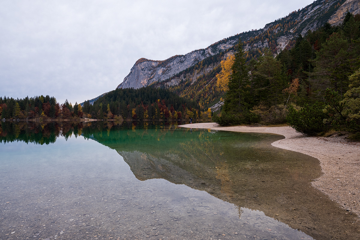 autumn colours dolomites Italy lake mountains Nature Photography  reflection trentino