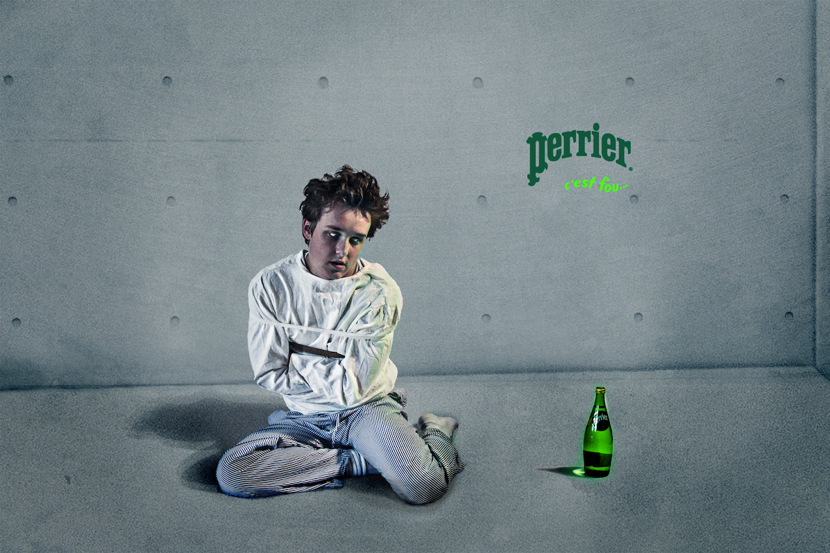 perrier fou camisole straitjacket  pub Mad crazy green water
