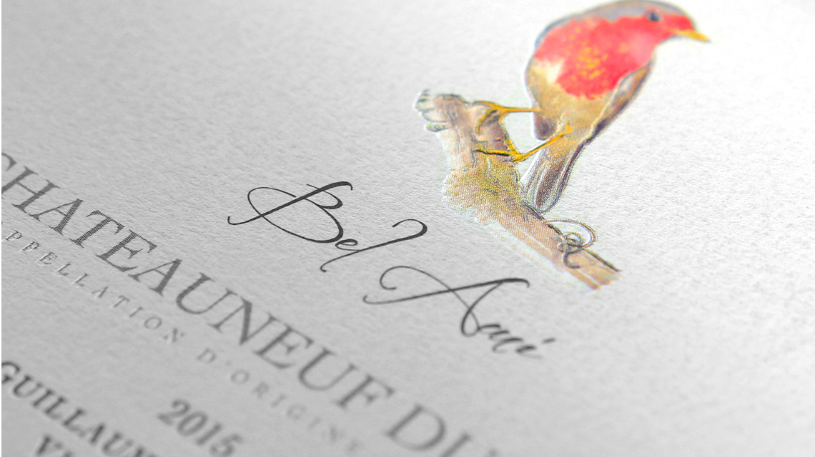 wine Wine Bottle vin ILLUSTRATION  wine label design bird