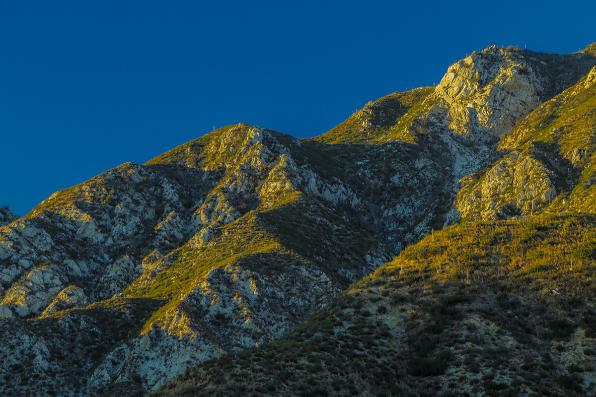 Landscape California angeles national park sunset moon mountains